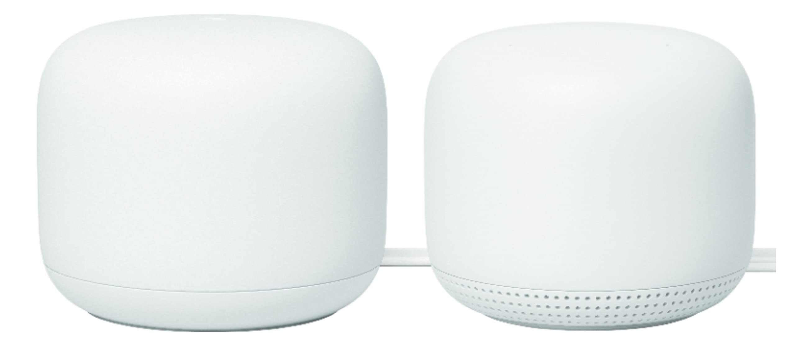 Google Nest Wifi - AC2200 (2nd Generation) Router and Add On Access Point Mesh Wi-Fi System (2-Pack, Snow) (Renewed)