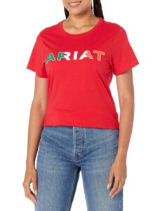 ariat female ariat mexico independent t-shirt red x-small