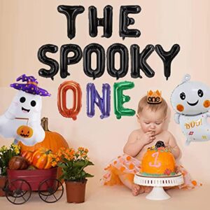 Spooky One Birthday Decorations Include The Spooky One Balloons Banner and Ghost Balloons for Girl Boy Halloween Themed 1st Birthday Party Decorations