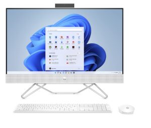 hp 27” all-in-one desktop pc, amd ryzen 7 5700u, 12gb ram, 256gb ssd & 1tb hdd, fhd ips display, windows 11 pro(27-cb0052, 2022)(renewed)