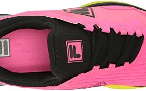 FILA Women's SPEEDSERVE Energized Sneaker, Knockout Pink/Safety Yellow/Black, 9