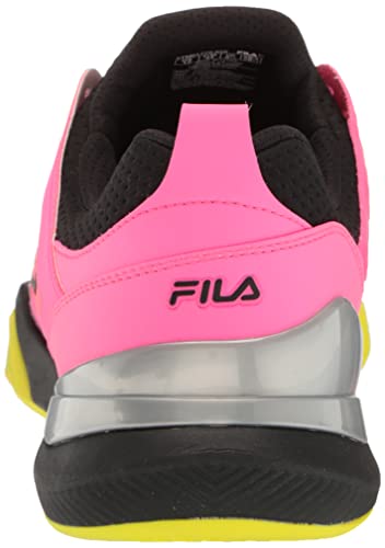 FILA Women's SPEEDSERVE Energized Sneaker, Knockout Pink/Safety Yellow/Black, 9