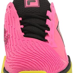 FILA Women's SPEEDSERVE Energized Sneaker, Knockout Pink/Safety Yellow/Black, 9