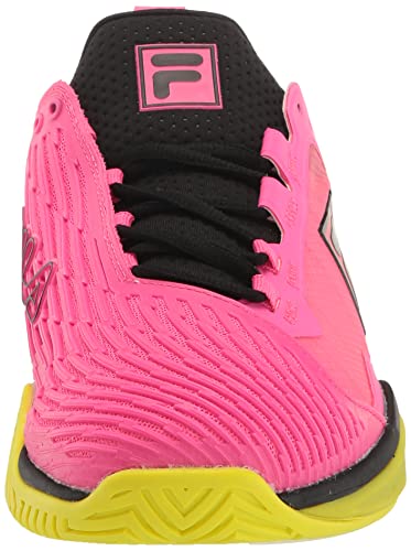 FILA Women's SPEEDSERVE Energized Sneaker, Knockout Pink/Safety Yellow/Black, 9