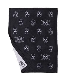 barefoot dreams cozychic® skull stroller blanket (infant) carbon/almond one size