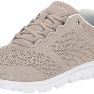 Propét Women's TravelActiv Sneakers, Taupe, 9.5 X-Wide US