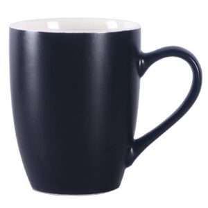 homeyes black coffee mug, ceramic cup 340 ml 11.4 oz, (a, black)