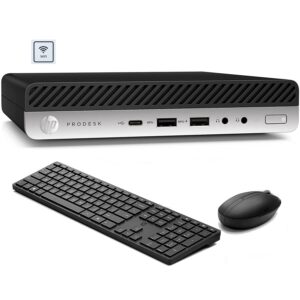 hp prodesk 400 g3 mini computers office micro desktop, i5 tiny desktop pc wifi business, 7500t, 16gb ddr4, 1tb ssd, built in wifi+bt, hdmi, windows 10, wireless keyboard and mouse (renewed)