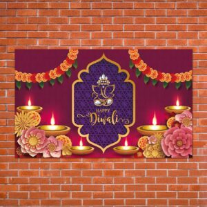 Diwali Decorations Diwali Decor Diwali Backdrop for Photography Happy Diwali Banner Indian Diwali Decorations and Supplies for Home Party