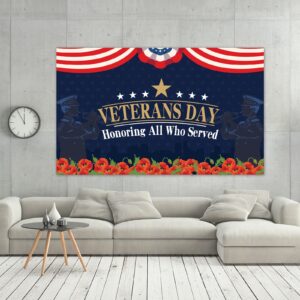 Veterans Day Backdrop Veterans Day Banner Veterans Day Patriotic Decoration and Supplies for Home