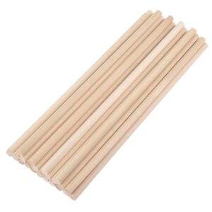 Wooden Dowel Rods 3/8 inch x 12 inch for Crafting and Macrame 25 Pack by Craftiff (Pack of 25)