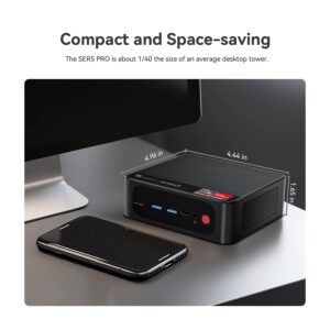 Beelink Mini PC AMD Ryzen 7 5800H Up to 4.4GHz 8C/16T,Mini Desktop Computers 16GB DDR4 RAM/500GB M.2 2280, 4K FPS/60Hz Dual HDMI+Type-C/WiFi 6(802.11ax)/BT5.2 Mini Computers That Supports 2.5-inch HDD