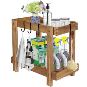 Under Sink Organizers Storage 2 Tier Multi-Purpose Kitchen/Bathroom Sink organizer Wood Under the Sink Organizer for Bathroom Kitchen