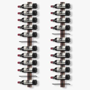 Wine Rack Wall Mounted for 24 Wine Bottles, Wall Wine Rack Wood Wine Racks for Wall, Wine Holder Wall Mounted Wine Bottle Racks for Kitchen, Dining Room, Bar