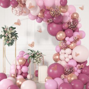 amandir 150pcs pink balloons garland arch kit