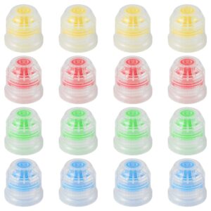 toymis 16pcs 28mm push pull replacement caps, flip cover plastic replacement push pull caps colorful bottle cover replacement for sport water bottle