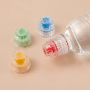 TOYMIS 16pcs 28mm Push Pull Replacement Caps, Flip Cover Plastic Replacement Push Pull Caps Colorful Bottle Cover Replacement for Sport Water Bottle