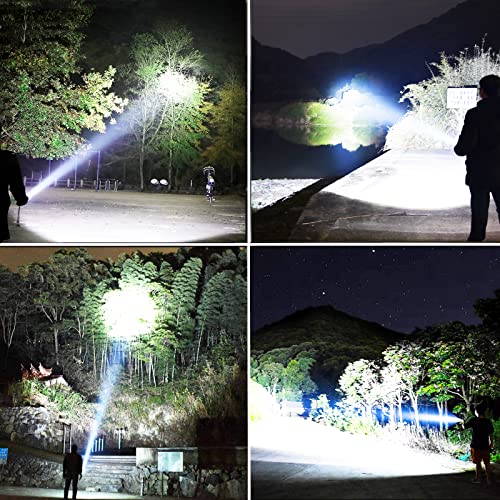 LBE Rechargeable Led Flashlights, Super Bright 900,000 High Lumens Flashlights with 5 Modes, IPX7 Waterproof Handheld Large Flash Light Powerful Flashlight for Emergencies Camping