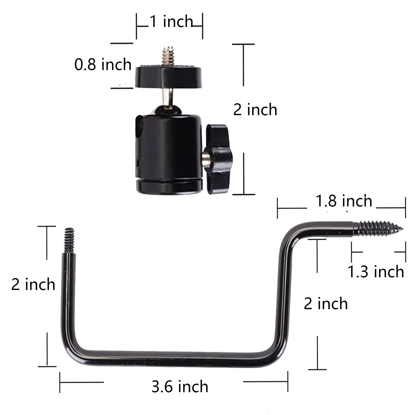 BeIETree Trail Cam Mount, Adjustable, Can Carry 5KG, For Solar Panel, Hunting Cameras, 4 Pack