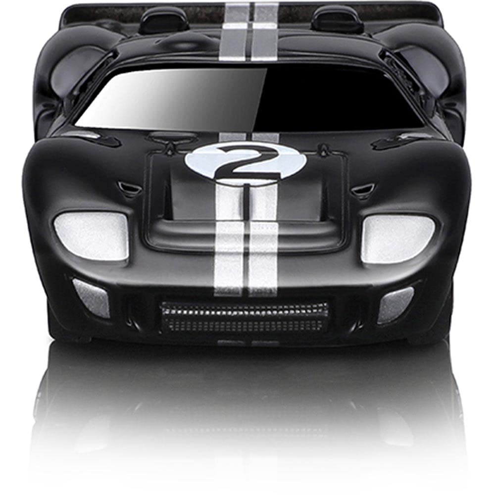 1966 GT40 MKII #2 Black with Silver Stripes and Gold Wheels 1/64 Diecast Model Car by Muscle Machines 15545