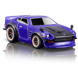 1972 Datsun 240Z Purple with Dark Gray Hood 1/64 Diecast Model Car by Muscle Machines 15547