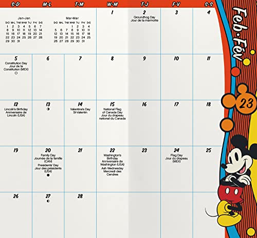 2023-2024 Disney Mickey Mouse (Bilingual French) Pocket Planner