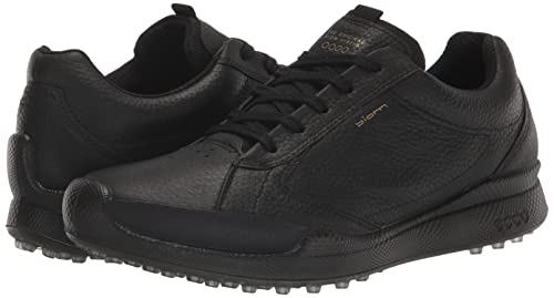 ECCO Women's Hybrid Hydromax Waterproof Golf Shoe, Black, 9-9.5