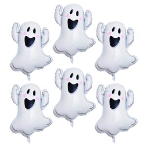 ghost balloons white ghost shape aluminum foil balloon for halloween theme party 6pack