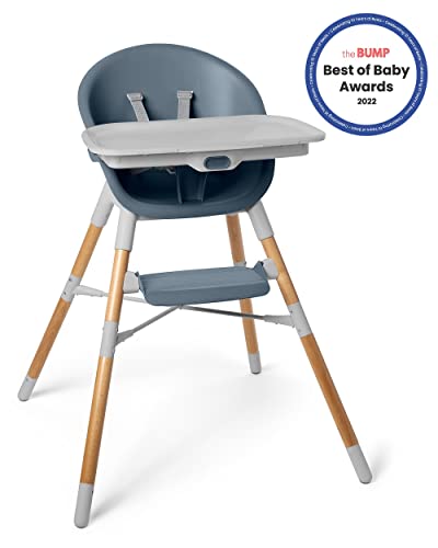 Skip Hop Baby High Chair 4 in 1 Convertible High Chair, EON, Slate Blue