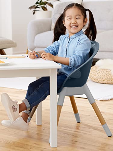 Skip Hop Baby High Chair 4 in 1 Convertible High Chair, EON, Slate Blue