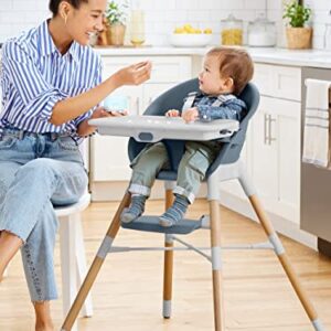 Skip Hop Baby High Chair 4 in 1 Convertible High Chair, EON, Slate Blue