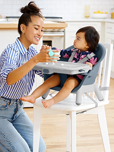 Skip Hop Baby High Chair 4 in 1 Convertible High Chair, EON, Slate Blue