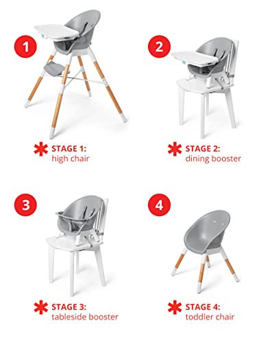 Skip Hop Baby High Chair 4 in 1 Convertible High Chair, EON, Slate Blue