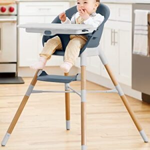 Skip Hop Baby High Chair 4 in 1 Convertible High Chair, EON, Slate Blue