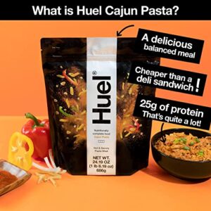 Huel Hot and Savory Instant Meal Replacement - Cajun Pasta - 14 Scoops Packed with 100% Nutritionally Complete Food, Including 25g of Protein, 6g of Fiber, and 27 Vitamins and Minerals