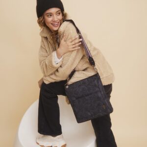 The Sak Lucia Crossbody in Eco Twill, Convertible Purse with Adjustable Strap, Royal Blue Seascape