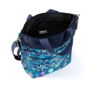 Sakroots Womens Eco-twill Berkeley Convertible Tote in REPREVE Eco Twill, Royal Blue Seascape, One Size US