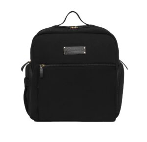 sarah wells fiona breast pump backpack - neoprene, machine washable, insulated pockets, pocket-in-pocket system (black)