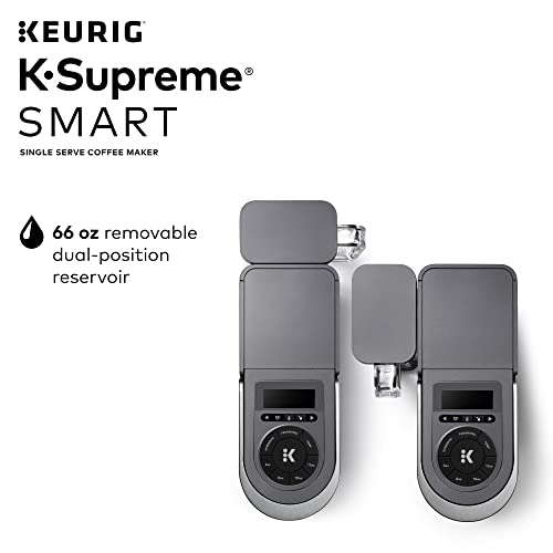 Keurig K-Supreme SMART Coffee Maker, MultiStream Technology, Brews 6-12oz Cup Sizes, Gray