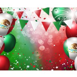 Allenjoy Mexican Independence Day Backdrop for Photography Pictures Viva Mexico Birthday Baby Shower Party Supplies Decorations Banner Photo Booth Props Photography Background