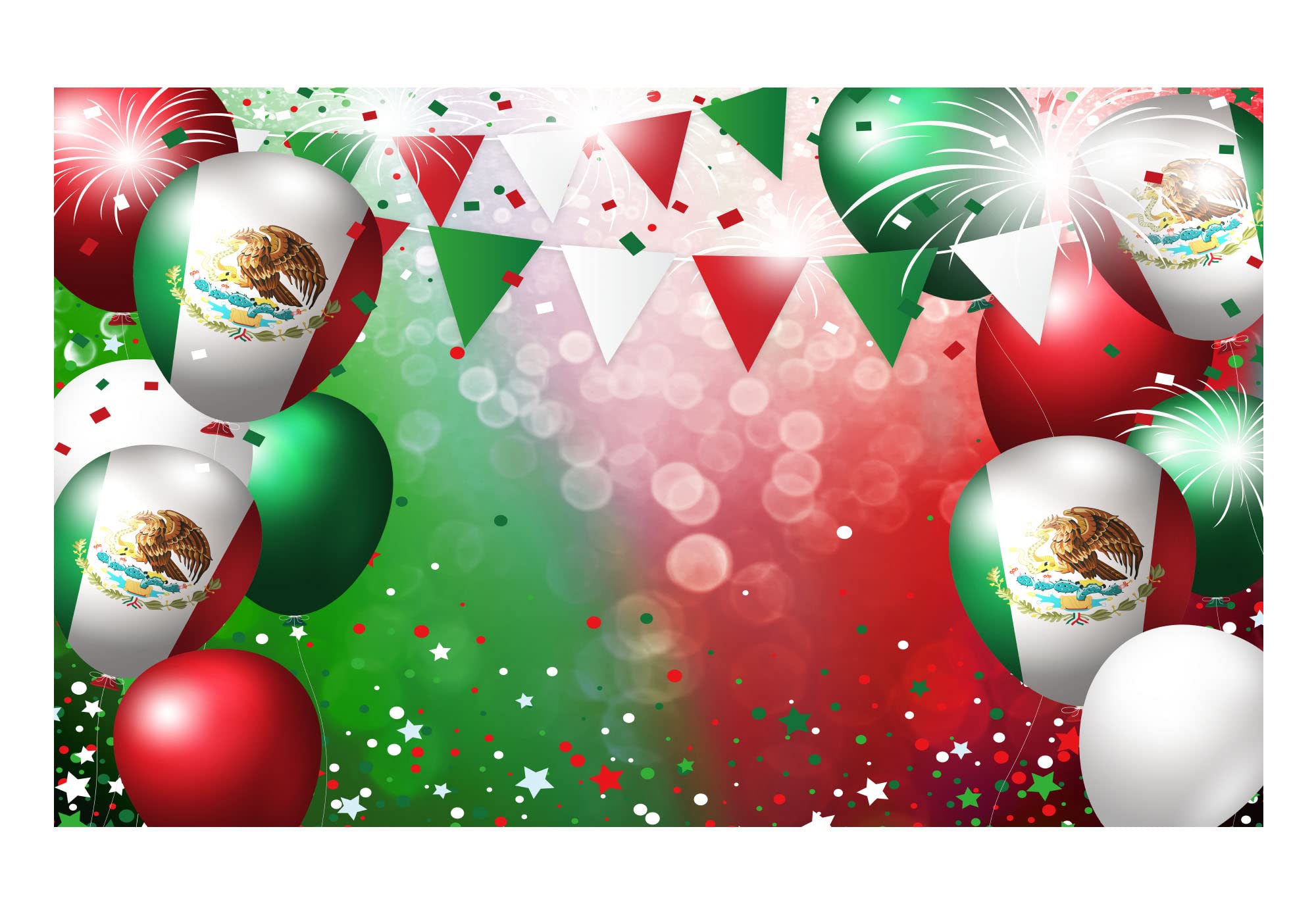 Allenjoy Mexican Independence Day Backdrop for Photography Pictures Viva Mexico Birthday Baby Shower Party Supplies Decorations Banner Photo Booth Props Photography Background