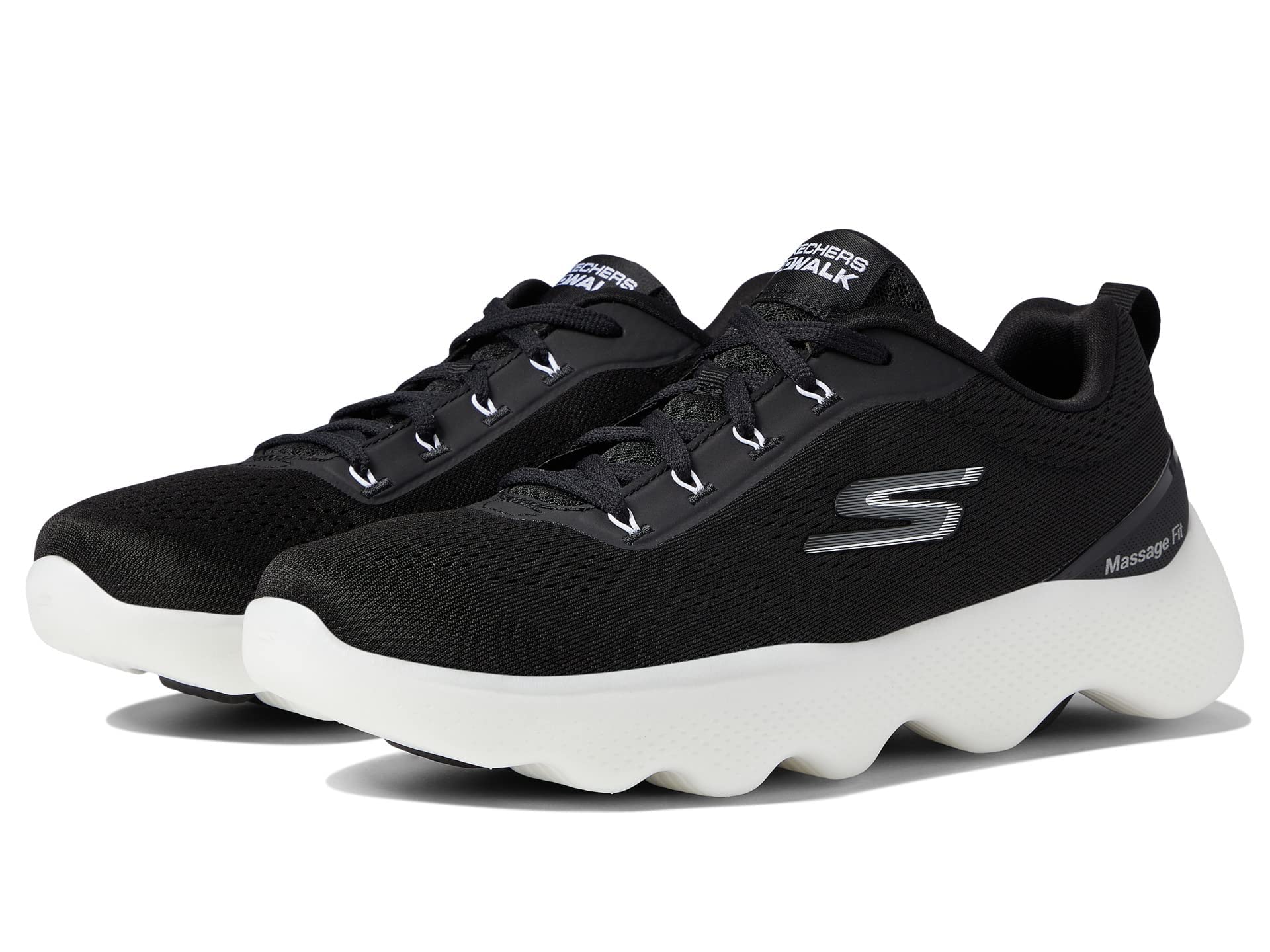 Skechers Go Walk Massage Fit - 216404 Black/White 11 D (M)