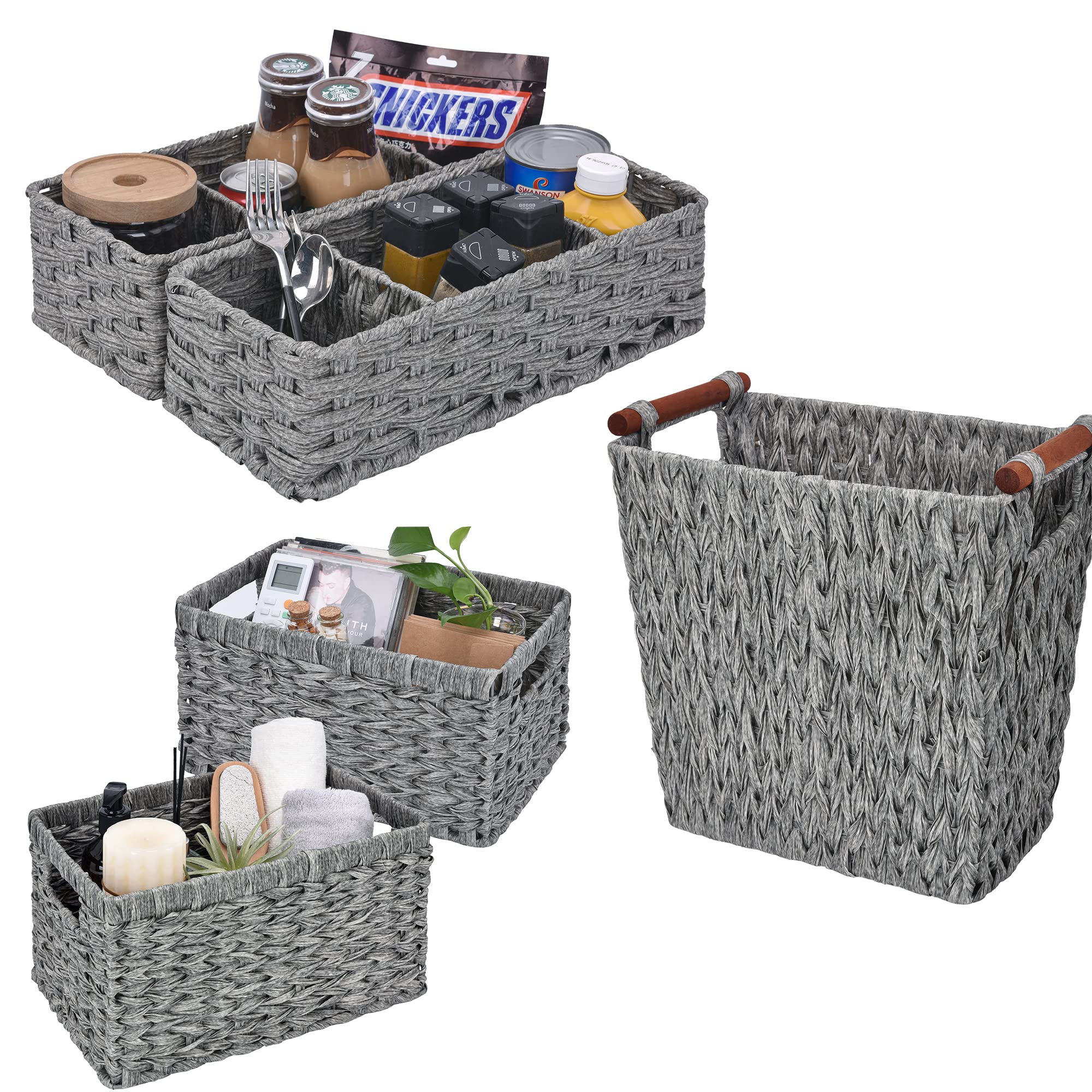 GRANNY SAYS Bundle of 3 Sets Wicker Storage Baskets