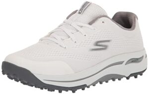 skechers women's arch fit golf shoe sneaker, white, 10 wide