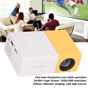 Zyyini Mini Projector, Portable Pocket Projector Home Theater Movie Projector, for iOS,for Android,for Windows,PS,Laptop,Set Top Boxes,Cameras,U Disks,AV,USB,HDMI(US)