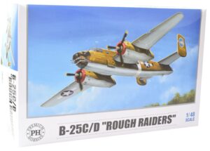 premium hobbies b-25c/d rough raiders 1:48 plastic model airplane kit 139v