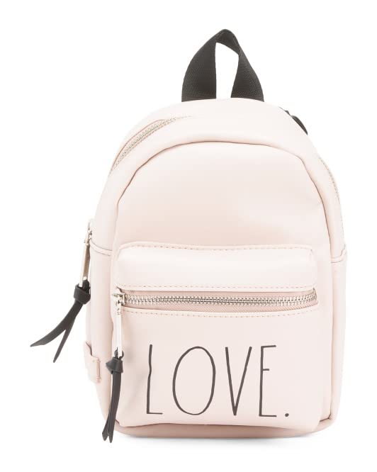 Rae Dunn Convertible Backpack (Love/Blush, Small)