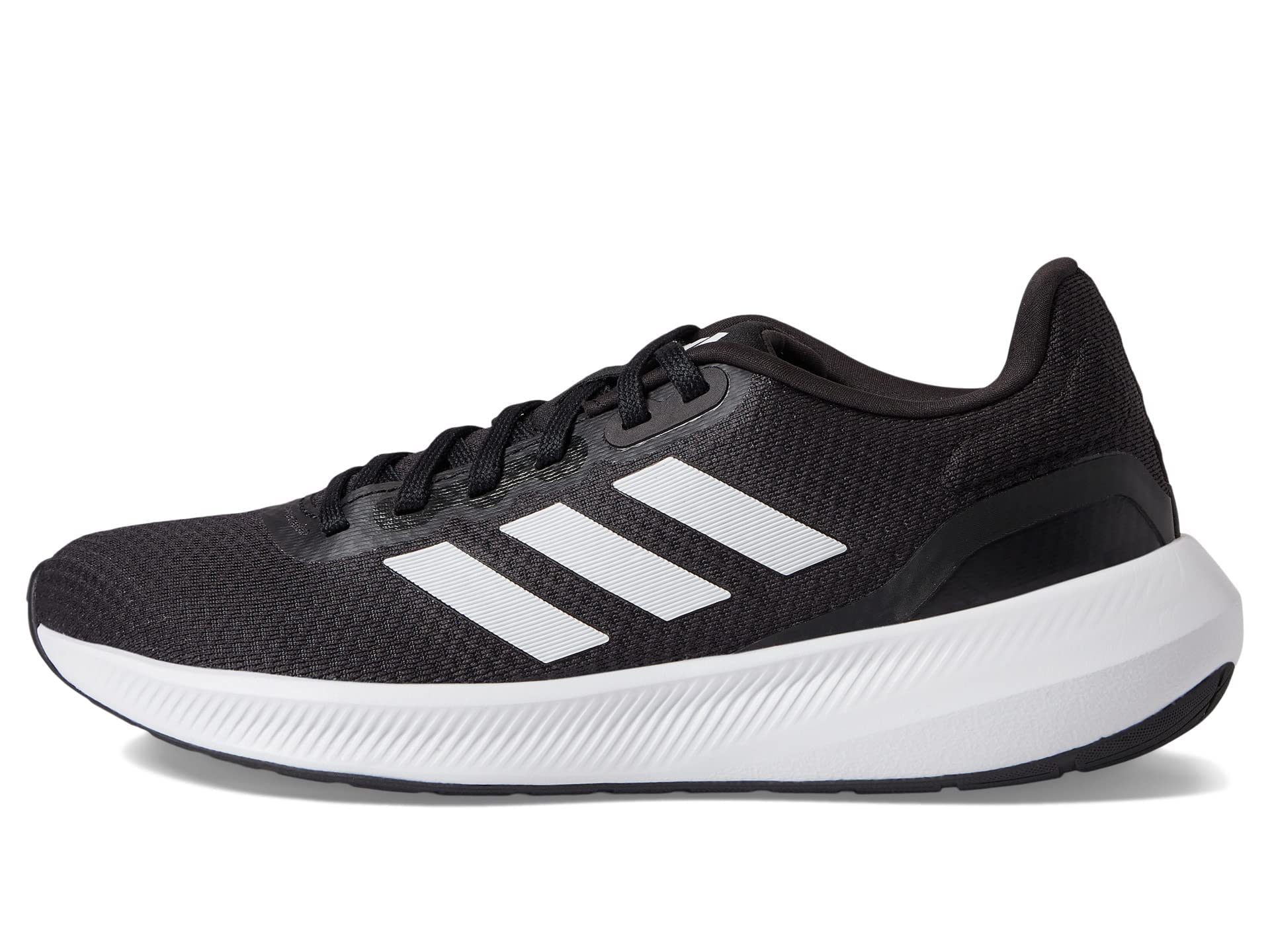 adidas Women's Run Falcon 3.0 Shoe, Black/White/Black, 8