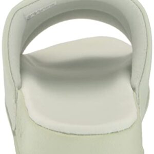 adidas Originals Women's Adilette Essential Slide Sandal, Linen Green/Linen Green/Linen Green, 8