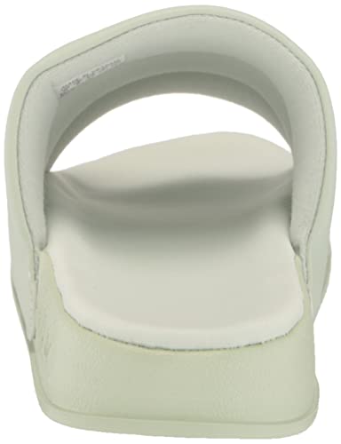 adidas Originals Women's Adilette Essential Slide Sandal, Linen Green/Linen Green/Linen Green, 8